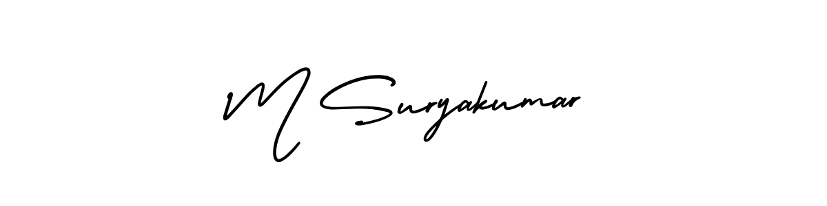 It looks lik you need a new signature style for name M Suryakumar. Design unique handwritten (AmerikaSignatureDemo-Regular) signature with our free signature maker in just a few clicks. M Suryakumar signature style 3 images and pictures png