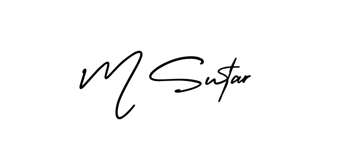 Make a beautiful signature design for name M Sutar. Use this online signature maker to create a handwritten signature for free. M Sutar signature style 3 images and pictures png