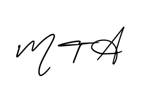 Create a beautiful signature design for name M T A. With this signature (AmerikaSignatureDemo-Regular) fonts, you can make a handwritten signature for free. M T A signature style 3 images and pictures png