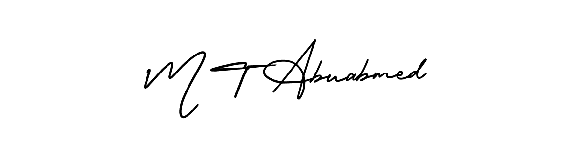 Make a beautiful signature design for name M T Abuabmed. Use this online signature maker to create a handwritten signature for free. M T Abuabmed signature style 3 images and pictures png