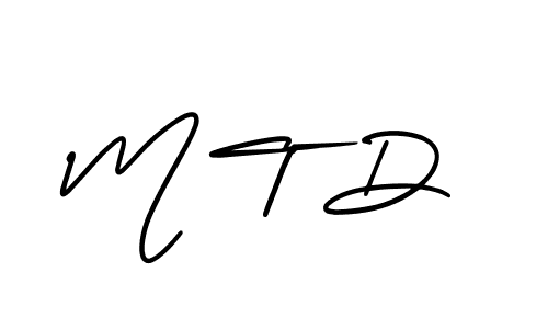 Create a beautiful signature design for name M T D. With this signature (AmerikaSignatureDemo-Regular) fonts, you can make a handwritten signature for free. M T D signature style 3 images and pictures png