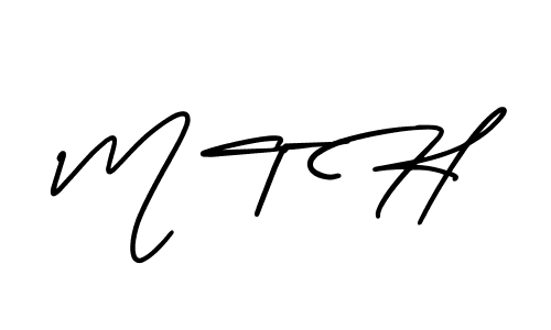 The best way (AmerikaSignatureDemo-Regular) to make a short signature is to pick only two or three words in your name. The name M T H include a total of six letters. For converting this name. M T H signature style 3 images and pictures png