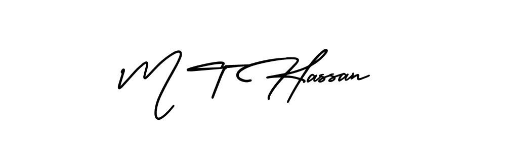 Similarly AmerikaSignatureDemo-Regular is the best handwritten signature design. Signature creator online .You can use it as an online autograph creator for name M T Hassan. M T Hassan signature style 3 images and pictures png