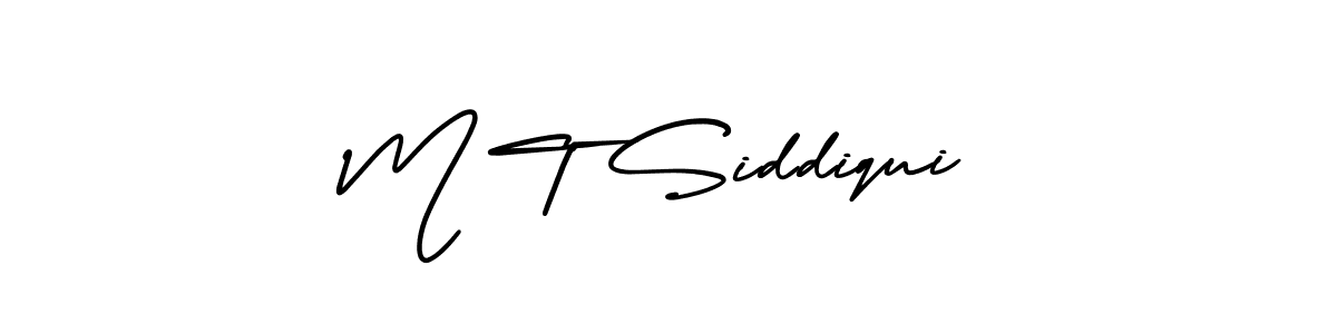 M T Siddiqui stylish signature style. Best Handwritten Sign (AmerikaSignatureDemo-Regular) for my name. Handwritten Signature Collection Ideas for my name M T Siddiqui. M T Siddiqui signature style 3 images and pictures png