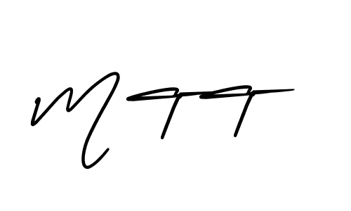 Design your own signature with our free online signature maker. With this signature software, you can create a handwritten (AmerikaSignatureDemo-Regular) signature for name M T T. M T T signature style 3 images and pictures png