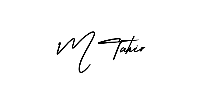 M Tahir stylish signature style. Best Handwritten Sign (AmerikaSignatureDemo-Regular) for my name. Handwritten Signature Collection Ideas for my name M Tahir. M Tahir signature style 3 images and pictures png