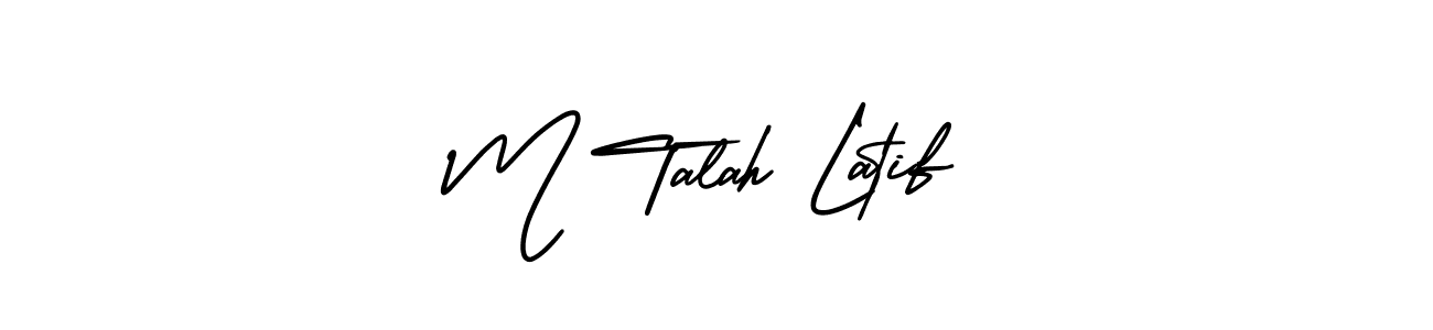 Make a beautiful signature design for name M Talah Latif. With this signature (AmerikaSignatureDemo-Regular) style, you can create a handwritten signature for free. M Talah Latif signature style 3 images and pictures png