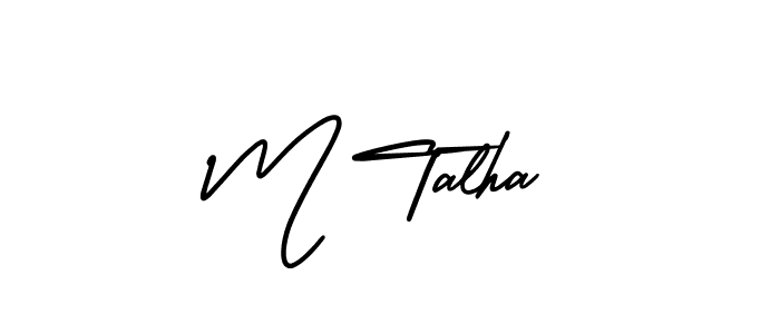 Make a beautiful signature design for name M Talha. With this signature (AmerikaSignatureDemo-Regular) style, you can create a handwritten signature for free. M Talha signature style 3 images and pictures png