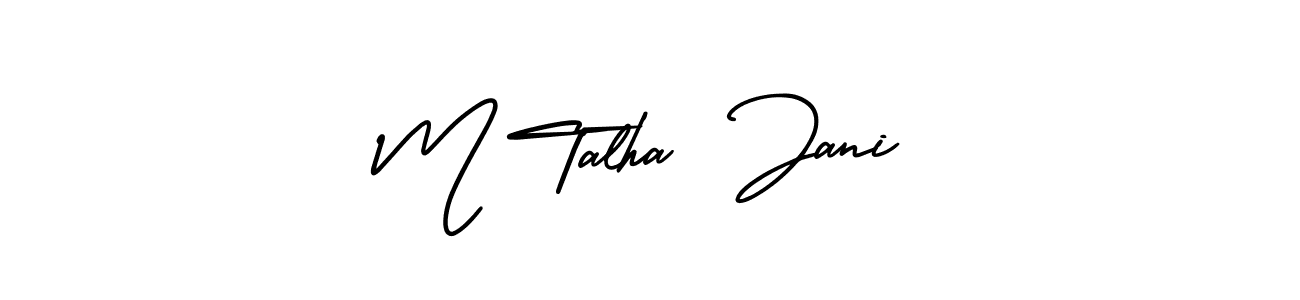 Use a signature maker to create a handwritten signature online. With this signature software, you can design (AmerikaSignatureDemo-Regular) your own signature for name M Talha  Jani. M Talha  Jani signature style 3 images and pictures png