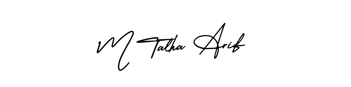 Make a beautiful signature design for name M Talha Arif. With this signature (AmerikaSignatureDemo-Regular) style, you can create a handwritten signature for free. M Talha Arif signature style 3 images and pictures png