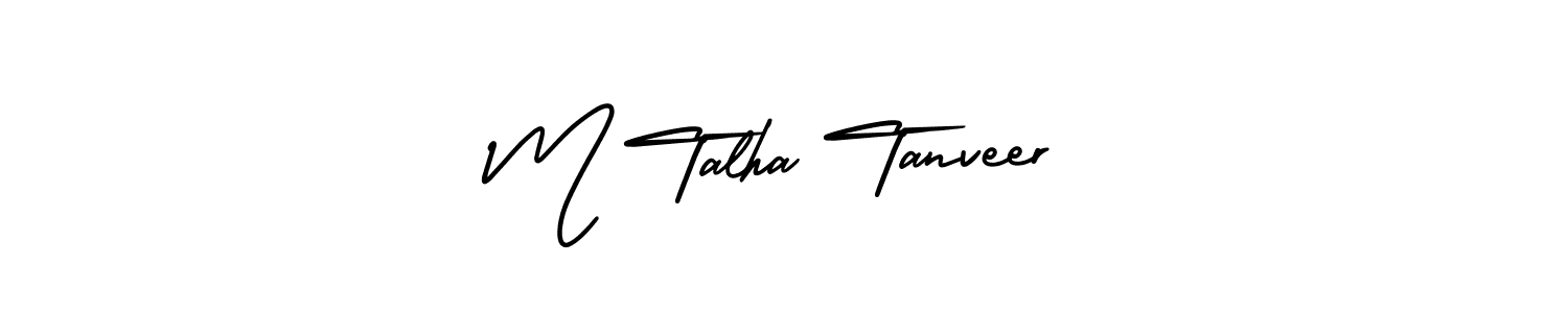 Use a signature maker to create a handwritten signature online. With this signature software, you can design (AmerikaSignatureDemo-Regular) your own signature for name M Talha Tanveer. M Talha Tanveer signature style 3 images and pictures png