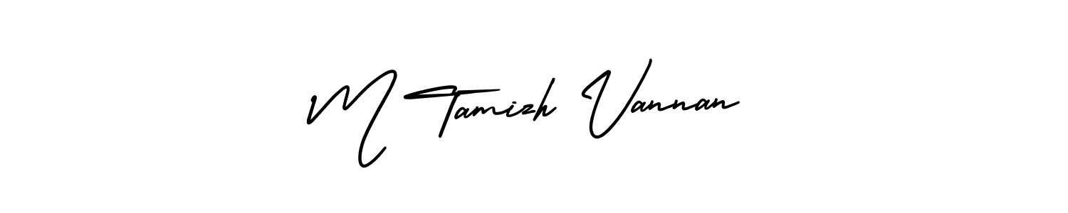 AmerikaSignatureDemo-Regular is a professional signature style that is perfect for those who want to add a touch of class to their signature. It is also a great choice for those who want to make their signature more unique. Get M Tamizh Vannan name to fancy signature for free. M Tamizh Vannan signature style 3 images and pictures png