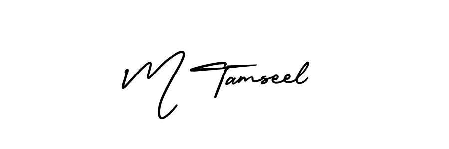 Design your own signature with our free online signature maker. With this signature software, you can create a handwritten (AmerikaSignatureDemo-Regular) signature for name M Tamseel. M Tamseel signature style 3 images and pictures png