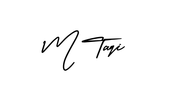 AmerikaSignatureDemo-Regular is a professional signature style that is perfect for those who want to add a touch of class to their signature. It is also a great choice for those who want to make their signature more unique. Get M Taqi name to fancy signature for free. M Taqi signature style 3 images and pictures png