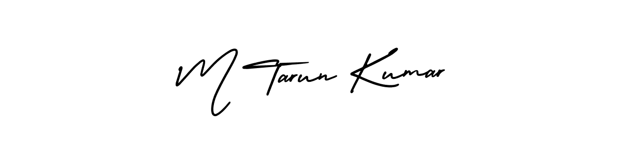 How to make M Tarun Kumar signature? AmerikaSignatureDemo-Regular is a professional autograph style. Create handwritten signature for M Tarun Kumar name. M Tarun Kumar signature style 3 images and pictures png
