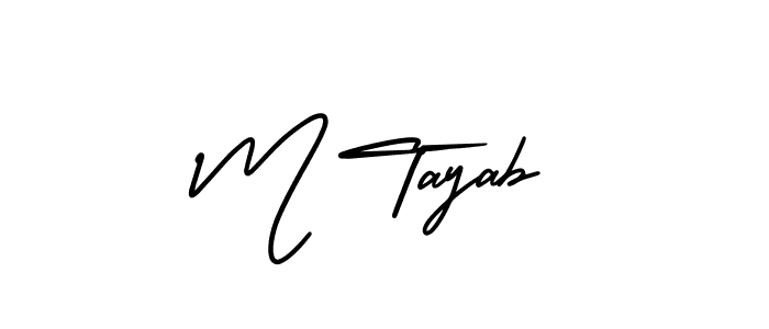 AmerikaSignatureDemo-Regular is a professional signature style that is perfect for those who want to add a touch of class to their signature. It is also a great choice for those who want to make their signature more unique. Get M Tayab name to fancy signature for free. M Tayab signature style 3 images and pictures png