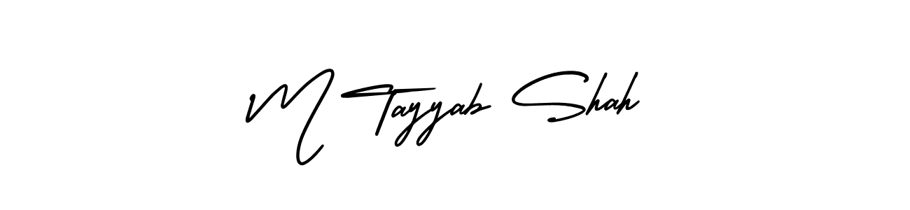 Also You can easily find your signature by using the search form. We will create M Tayyab Shah name handwritten signature images for you free of cost using AmerikaSignatureDemo-Regular sign style. M Tayyab Shah signature style 3 images and pictures png