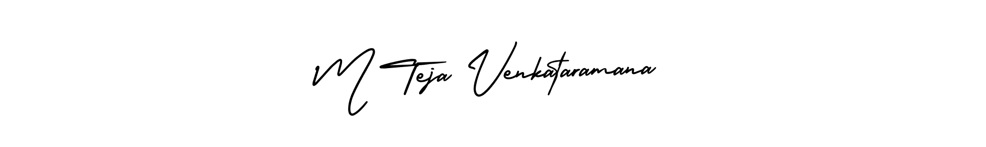 Make a beautiful signature design for name M Teja Venkataramana. With this signature (AmerikaSignatureDemo-Regular) style, you can create a handwritten signature for free. M Teja Venkataramana signature style 3 images and pictures png