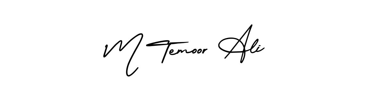 How to make M Temoor Ali signature? AmerikaSignatureDemo-Regular is a professional autograph style. Create handwritten signature for M Temoor Ali name. M Temoor Ali signature style 3 images and pictures png