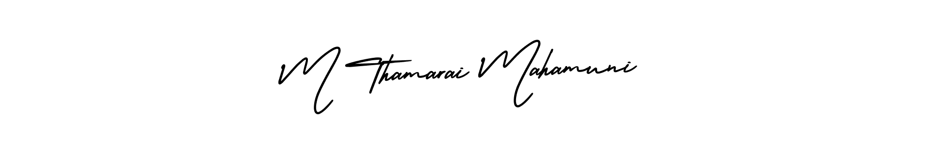 Make a beautiful signature design for name M Thamarai Mahamuni. Use this online signature maker to create a handwritten signature for free. M Thamarai Mahamuni signature style 3 images and pictures png