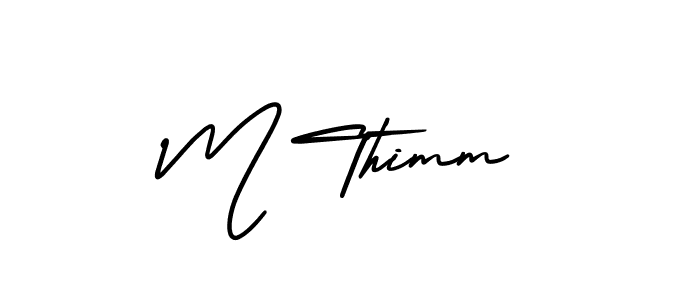 AmerikaSignatureDemo-Regular is a professional signature style that is perfect for those who want to add a touch of class to their signature. It is also a great choice for those who want to make their signature more unique. Get M Thimm name to fancy signature for free. M Thimm signature style 3 images and pictures png