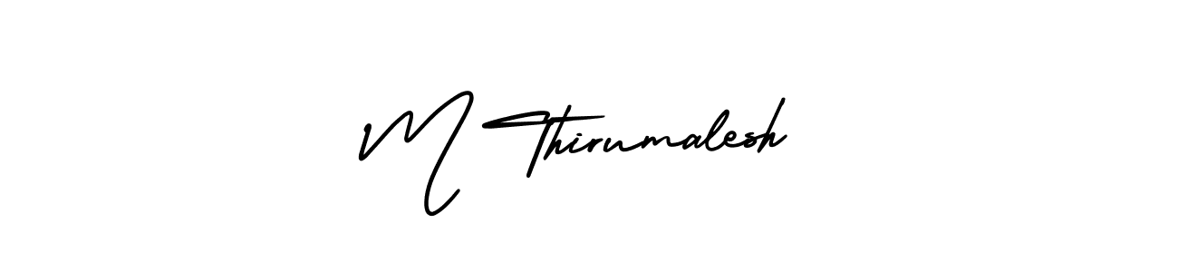 It looks lik you need a new signature style for name M Thirumalesh. Design unique handwritten (AmerikaSignatureDemo-Regular) signature with our free signature maker in just a few clicks. M Thirumalesh signature style 3 images and pictures png