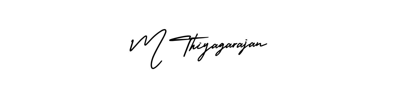 M Thiyagarajan stylish signature style. Best Handwritten Sign (AmerikaSignatureDemo-Regular) for my name. Handwritten Signature Collection Ideas for my name M Thiyagarajan. M Thiyagarajan signature style 3 images and pictures png