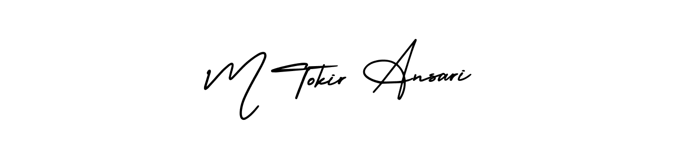 How to Draw M Tokir Ansari signature style? AmerikaSignatureDemo-Regular is a latest design signature styles for name M Tokir Ansari. M Tokir Ansari signature style 3 images and pictures png