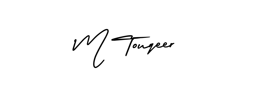 Design your own signature with our free online signature maker. With this signature software, you can create a handwritten (AmerikaSignatureDemo-Regular) signature for name M Touqeer. M Touqeer signature style 3 images and pictures png