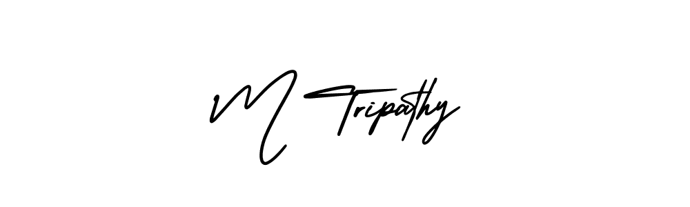 How to make M Tripathy name signature. Use AmerikaSignatureDemo-Regular style for creating short signs online. This is the latest handwritten sign. M Tripathy signature style 3 images and pictures png