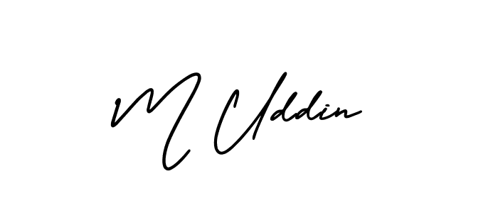 This is the best signature style for the M Uddin name. Also you like these signature font (AmerikaSignatureDemo-Regular). Mix name signature. M Uddin signature style 3 images and pictures png