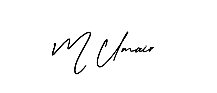 Create a beautiful signature design for name M Umair. With this signature (AmerikaSignatureDemo-Regular) fonts, you can make a handwritten signature for free. M Umair signature style 3 images and pictures png