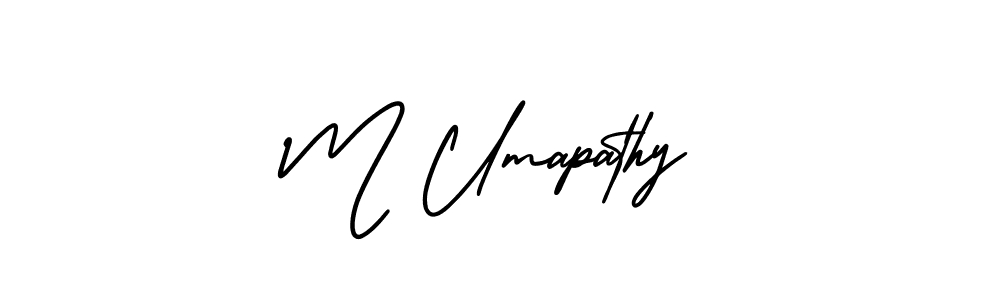 Make a beautiful signature design for name M Umapathy. With this signature (AmerikaSignatureDemo-Regular) style, you can create a handwritten signature for free. M Umapathy signature style 3 images and pictures png