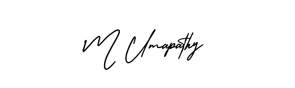 Make a beautiful signature design for name M Umapathy. With this signature (AmerikaSignatureDemo-Regular) style, you can create a handwritten signature for free. M Umapathy signature style 3 images and pictures png