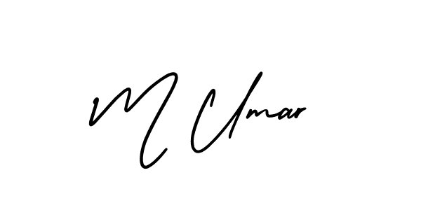 How to make M Umar signature? AmerikaSignatureDemo-Regular is a professional autograph style. Create handwritten signature for M Umar name. M Umar signature style 3 images and pictures png