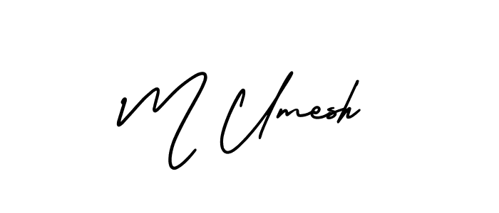It looks lik you need a new signature style for name M Umesh. Design unique handwritten (AmerikaSignatureDemo-Regular) signature with our free signature maker in just a few clicks. M Umesh signature style 3 images and pictures png