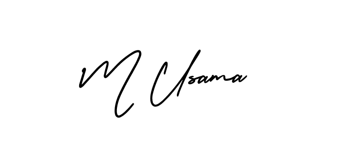 How to make M Usama signature? AmerikaSignatureDemo-Regular is a professional autograph style. Create handwritten signature for M Usama name. M Usama signature style 3 images and pictures png