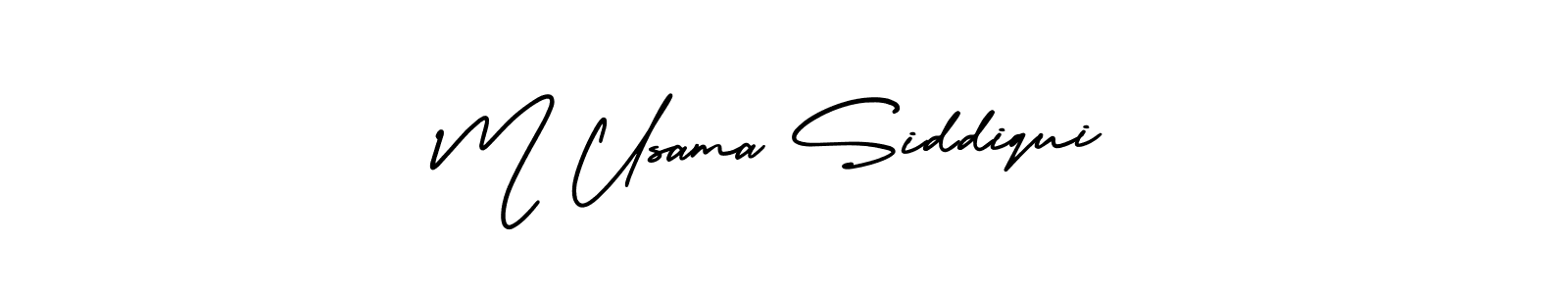 Make a beautiful signature design for name M Usama Siddiqui. Use this online signature maker to create a handwritten signature for free. M Usama Siddiqui signature style 3 images and pictures png