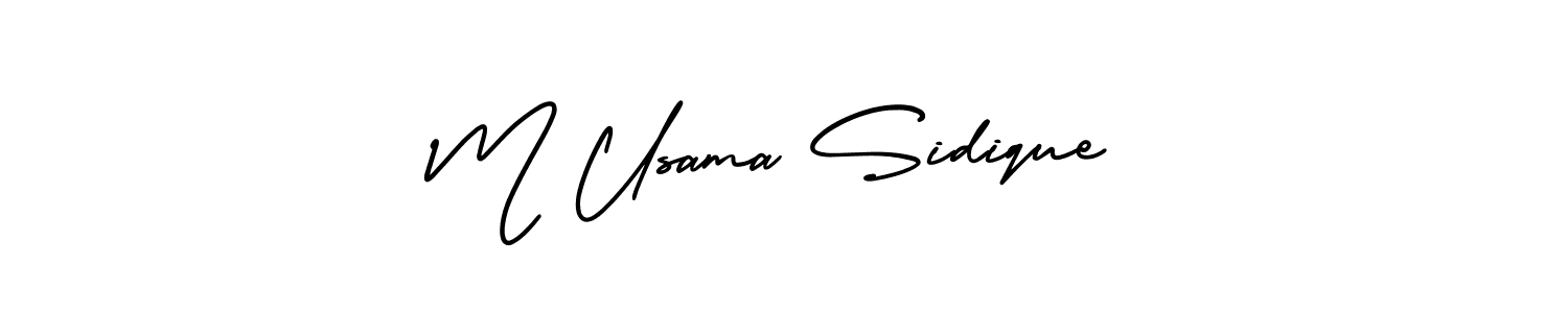 Also You can easily find your signature by using the search form. We will create M Usama Sidique name handwritten signature images for you free of cost using AmerikaSignatureDemo-Regular sign style. M Usama Sidique signature style 3 images and pictures png