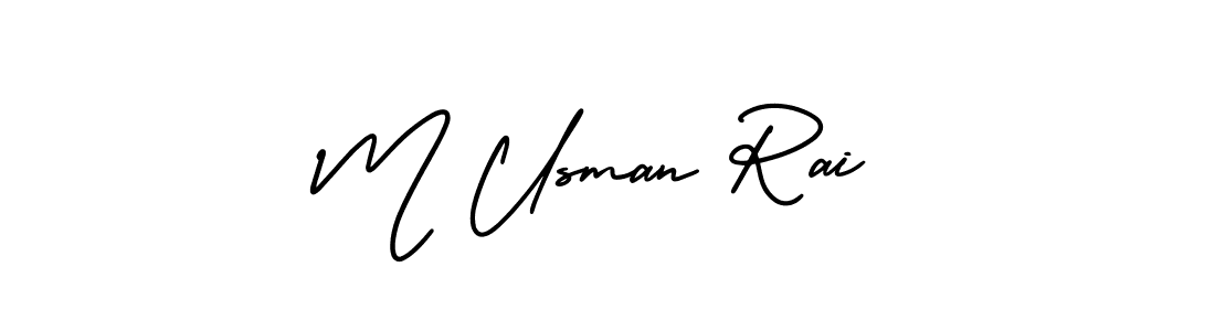 Also we have M Usman Rai name is the best signature style. Create professional handwritten signature collection using AmerikaSignatureDemo-Regular autograph style. M Usman Rai signature style 3 images and pictures png