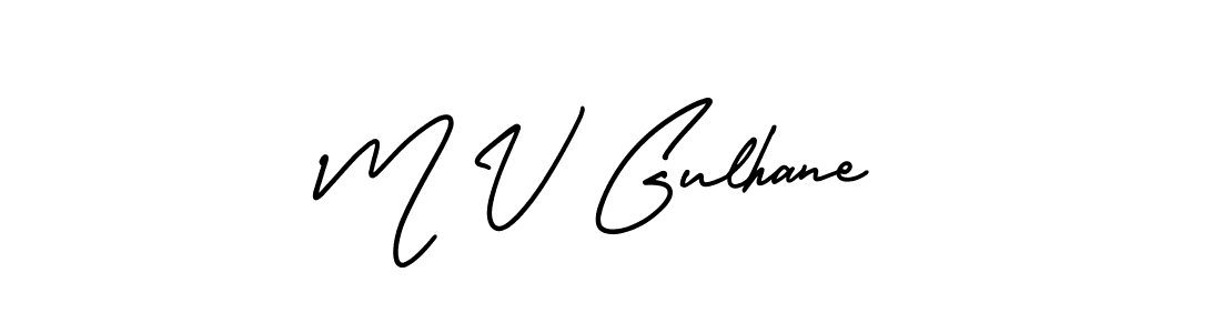 Make a beautiful signature design for name M V Gulhane. Use this online signature maker to create a handwritten signature for free. M V Gulhane signature style 3 images and pictures png