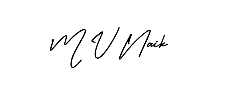 if you are searching for the best signature style for your name M V Naik. so please give up your signature search. here we have designed multiple signature styles  using AmerikaSignatureDemo-Regular. M V Naik signature style 3 images and pictures png