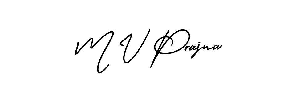 Make a beautiful signature design for name M V Prajna. Use this online signature maker to create a handwritten signature for free. M V Prajna signature style 3 images and pictures png