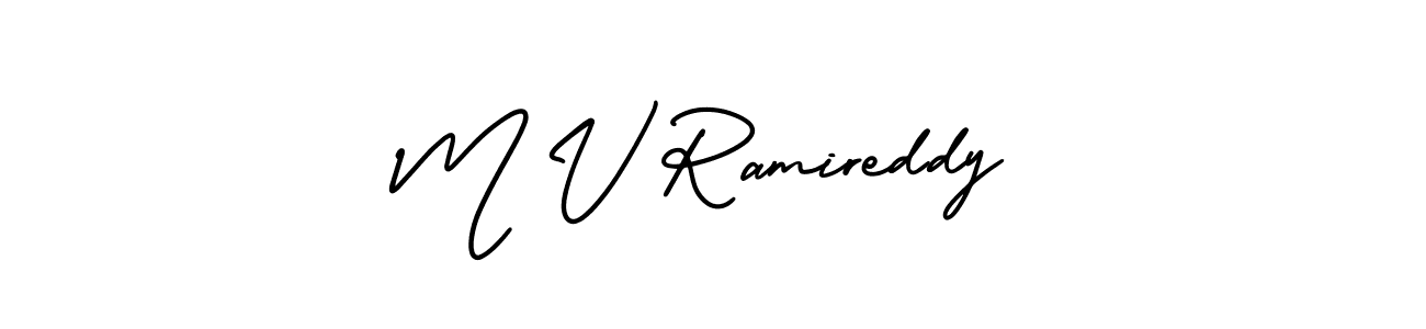 How to Draw M V Ramireddy signature style? AmerikaSignatureDemo-Regular is a latest design signature styles for name M V Ramireddy. M V Ramireddy signature style 3 images and pictures png