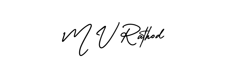 if you are searching for the best signature style for your name M V Rathod. so please give up your signature search. here we have designed multiple signature styles  using AmerikaSignatureDemo-Regular. M V Rathod signature style 3 images and pictures png