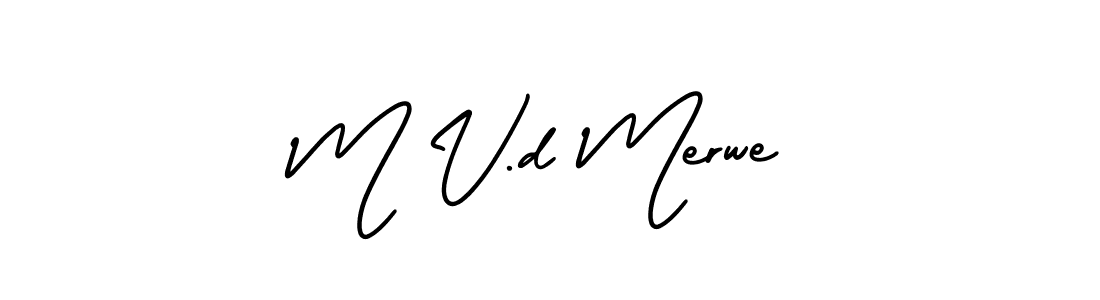 This is the best signature style for the M V.d Merwe name. Also you like these signature font (AmerikaSignatureDemo-Regular). Mix name signature. M V.d Merwe signature style 3 images and pictures png