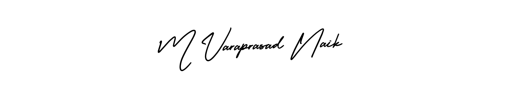 Design your own signature with our free online signature maker. With this signature software, you can create a handwritten (AmerikaSignatureDemo-Regular) signature for name M Varaprasad Naik. M Varaprasad Naik signature style 3 images and pictures png