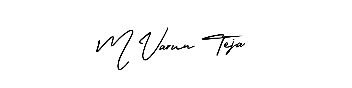 How to Draw M Varun Teja signature style? AmerikaSignatureDemo-Regular is a latest design signature styles for name M Varun Teja. M Varun Teja signature style 3 images and pictures png