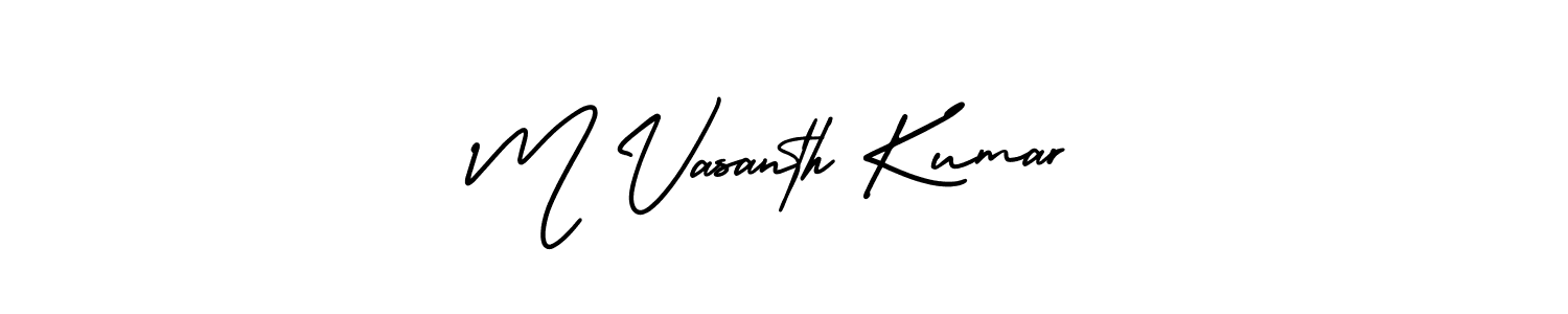 Design your own signature with our free online signature maker. With this signature software, you can create a handwritten (AmerikaSignatureDemo-Regular) signature for name M Vasanth Kumar. M Vasanth Kumar signature style 3 images and pictures png