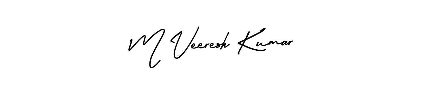 How to make M Veeresh Kumar signature? AmerikaSignatureDemo-Regular is a professional autograph style. Create handwritten signature for M Veeresh Kumar name. M Veeresh Kumar signature style 3 images and pictures png